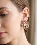 Blush Royale Kundan Studs — elegant, premium, and perfectly suited to the soft baby-pink stones.