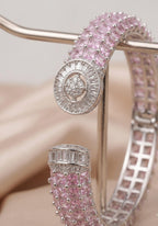 Rosé Luxe Imported Nano Setting Front-Openable Bracelet
