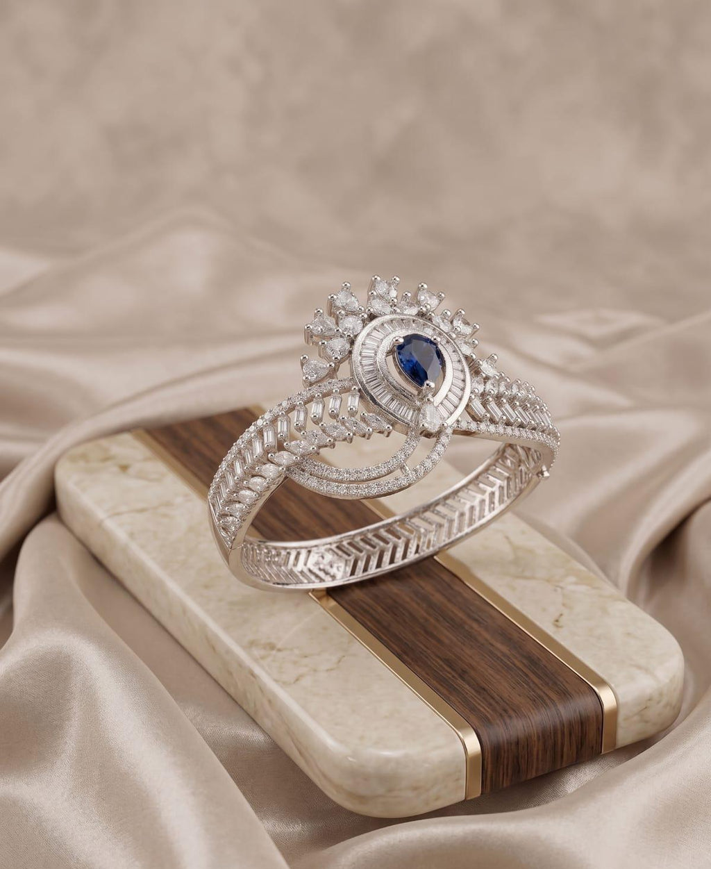 Royal Sapphire American Diamond Bracelet