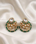 Royal Emerald Kundan Studs