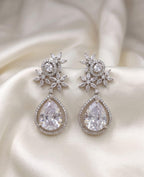 Elegant Floral American Diamond Earrings