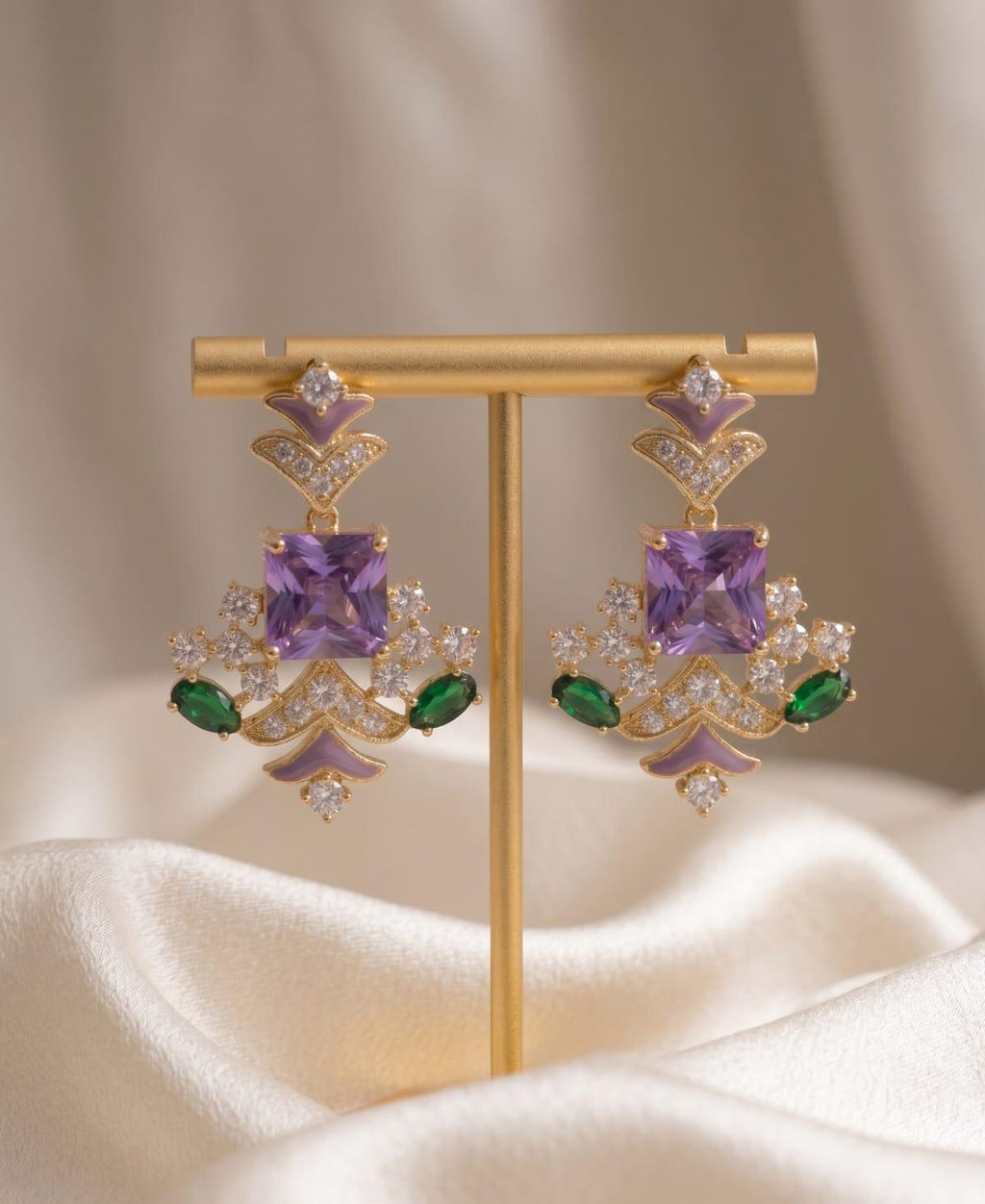 Lavender Luxe Imported AD Earrings