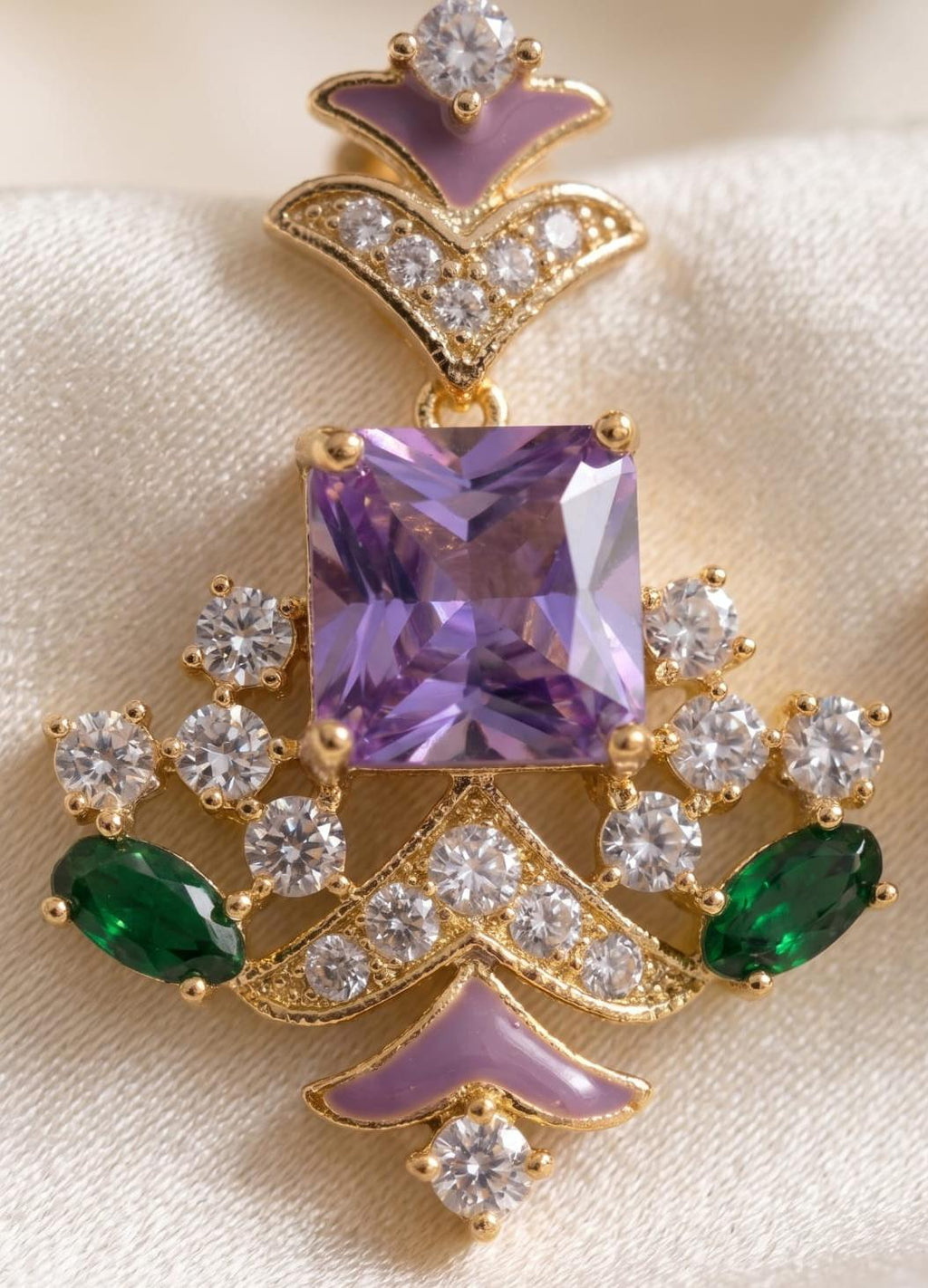Lavender Luxe Imported AD Earrings