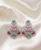 Blush Emerald Luxe Imported AD Earrings