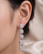 Classic Solitaire Drop American Diamond Earrings