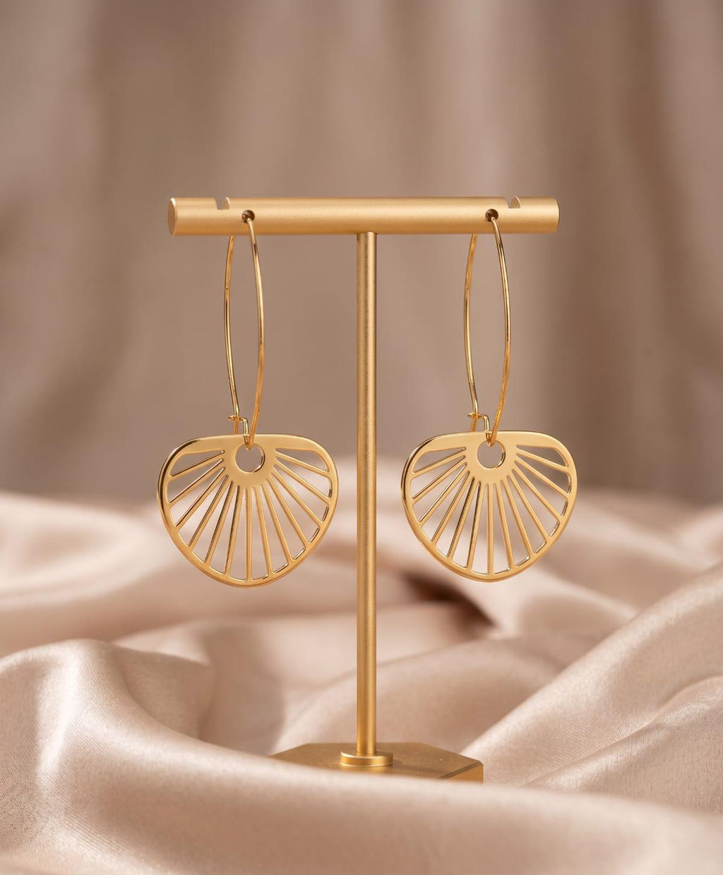 Anti-Tarnish Sunburst Earrings