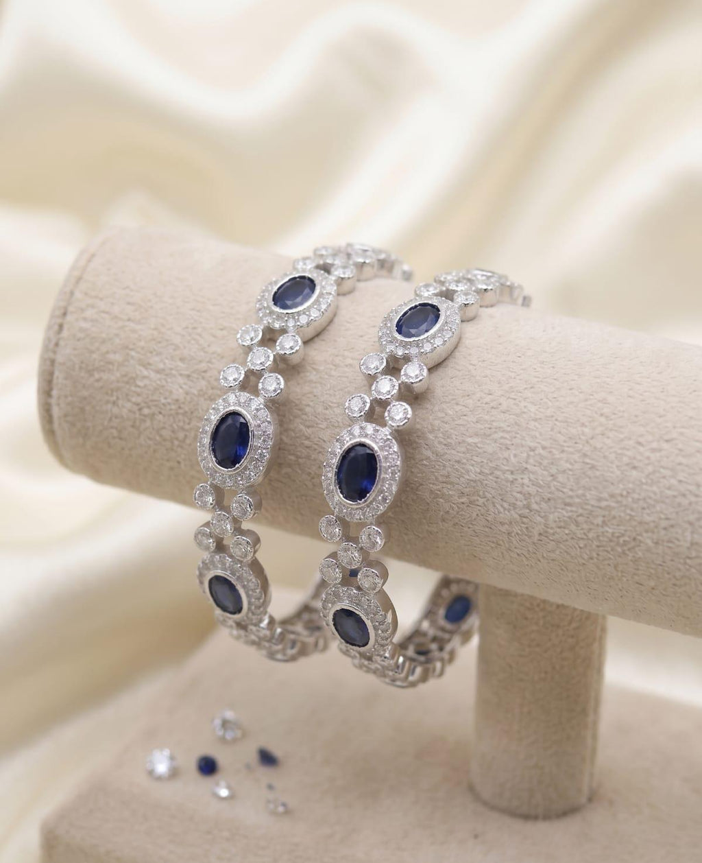 Sapphire Oval AD Bangles