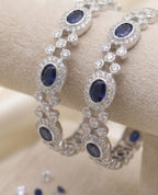 Sapphire Oval AD Bangles