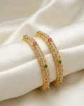 Ruby & Emerald Luxe AD Bangles