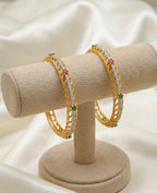 Ruby & Emerald Luxe AD Bangles