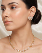 Golden Luxe Sleek AD Necklace Set