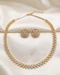 Golden Luxe Sleek AD Necklace Set