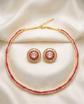 Premium 18K Gold-Plated Ruby Baguette Hasli