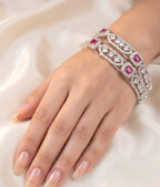 Rani Pink American Diamond Bangles
