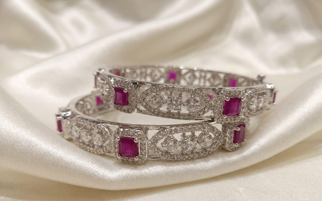 Rani Pink American Diamond Bangles