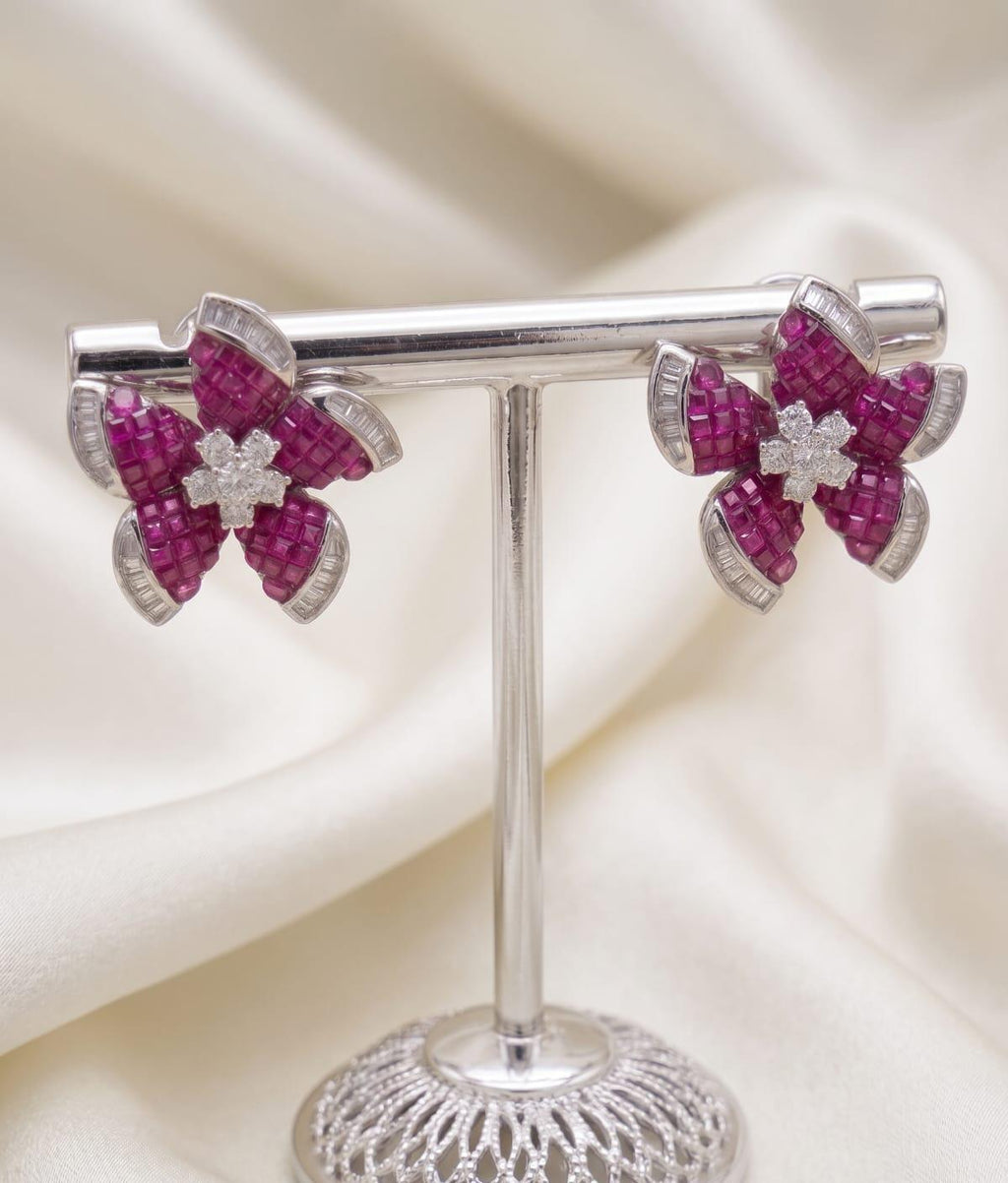 Ruby Radiance American Diamond Studs