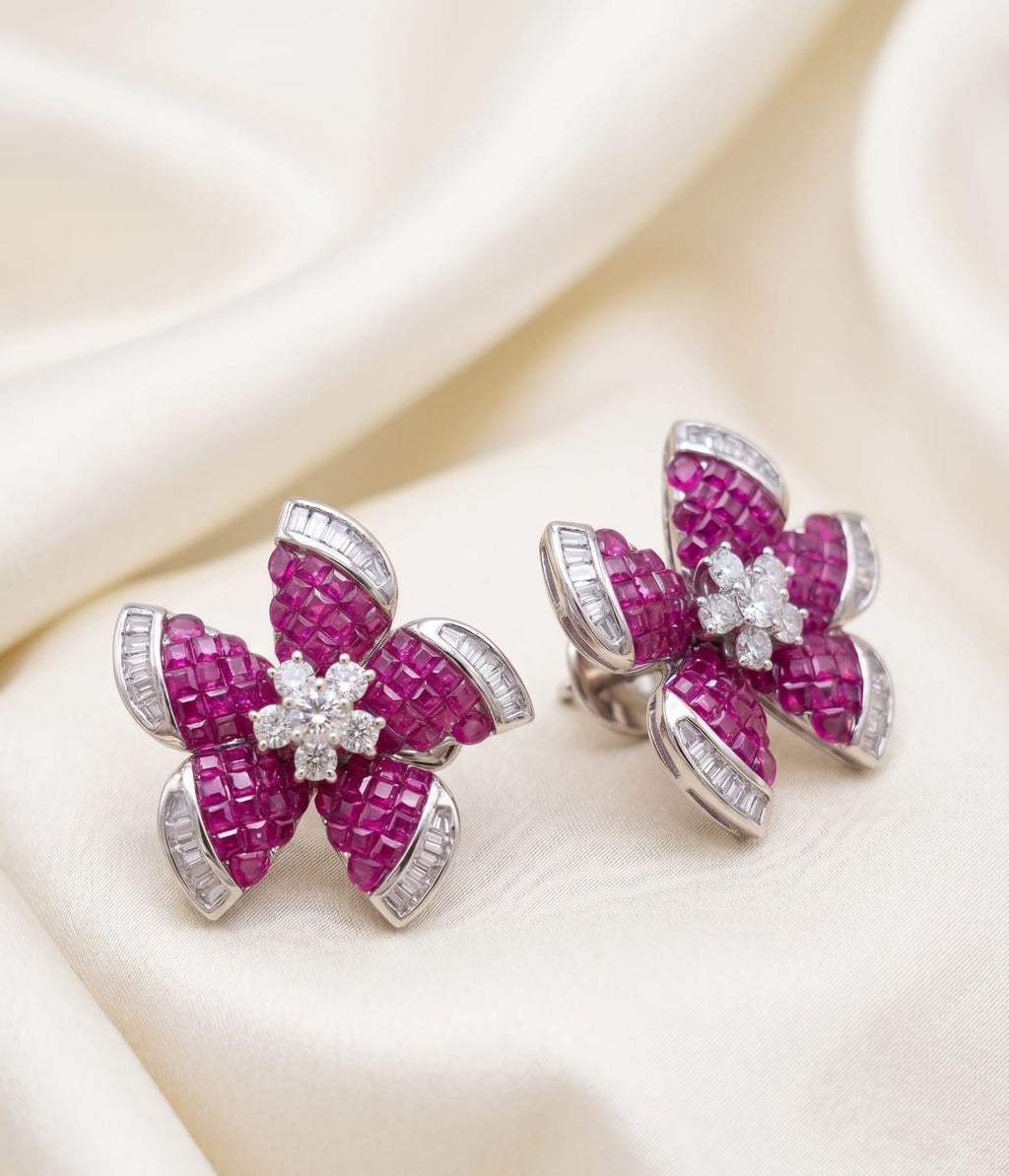 Ruby Radiance American Diamond Studs