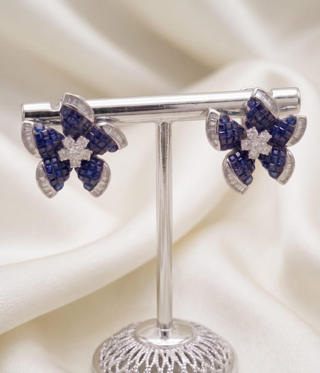 Royal Blue American Diamond Studs