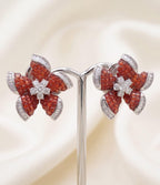 Rust Orange American Diamond Studs