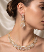 Diamond Cascade Necklace Set