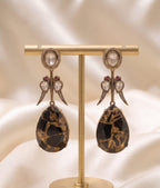 Noir Kundan Marble Earrings