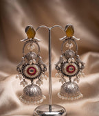 Lightweight Royal Silver Replica Jhumkis