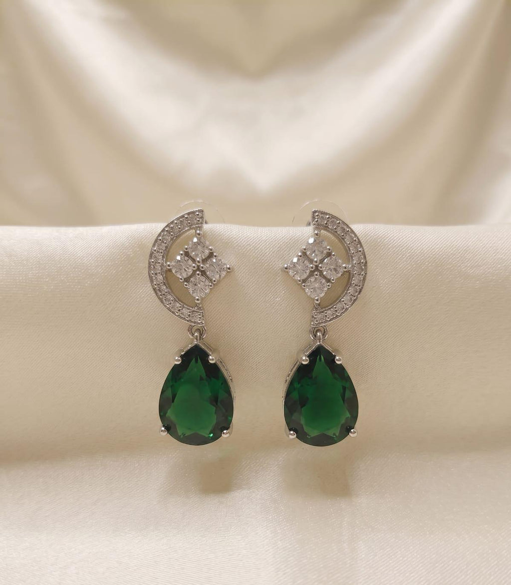 Emerald Cascade AD Necklace Set