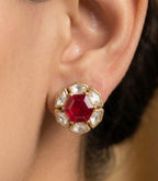 Classic Green Doublet Kundan Studs