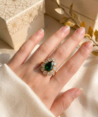 Emerald Green AC Kundan Ring – Carat Gold Polish