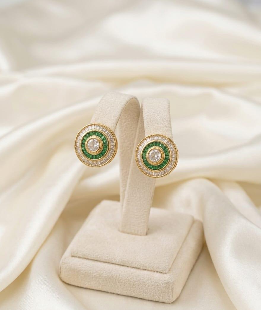 Premium 18 Carat Emerald Baguette Hasli Set