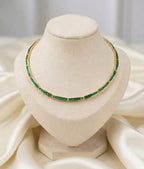 Premium 18 Carat Emerald Baguette Hasli Set