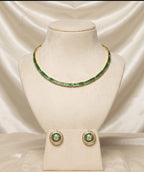 Premium 18 Carat Emerald Baguette Hasli Set