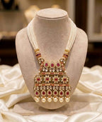 Royal Pearl & Polki Kundan Long Necklace Set