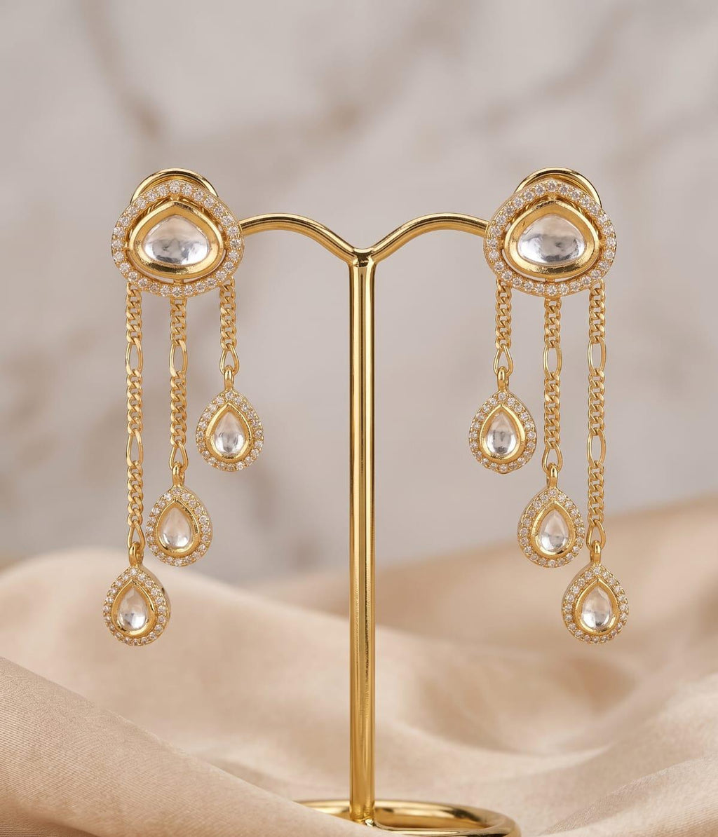 Premium Carat Polish Moissanite Kundan Set