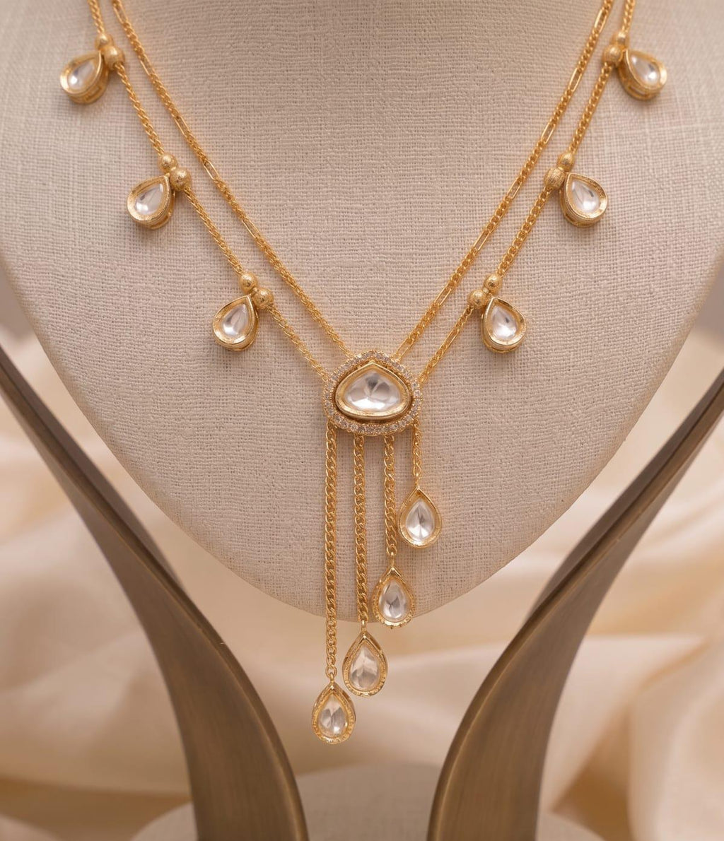 Premium Carat Polish Moissanite Kundan Set