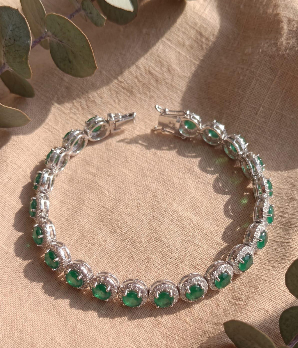 Imported Emerald Tennis Bracelet