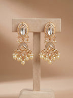 Classic Pearl Kundan Drop Earrings