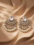 Onyx Glow Kundan Earrings
