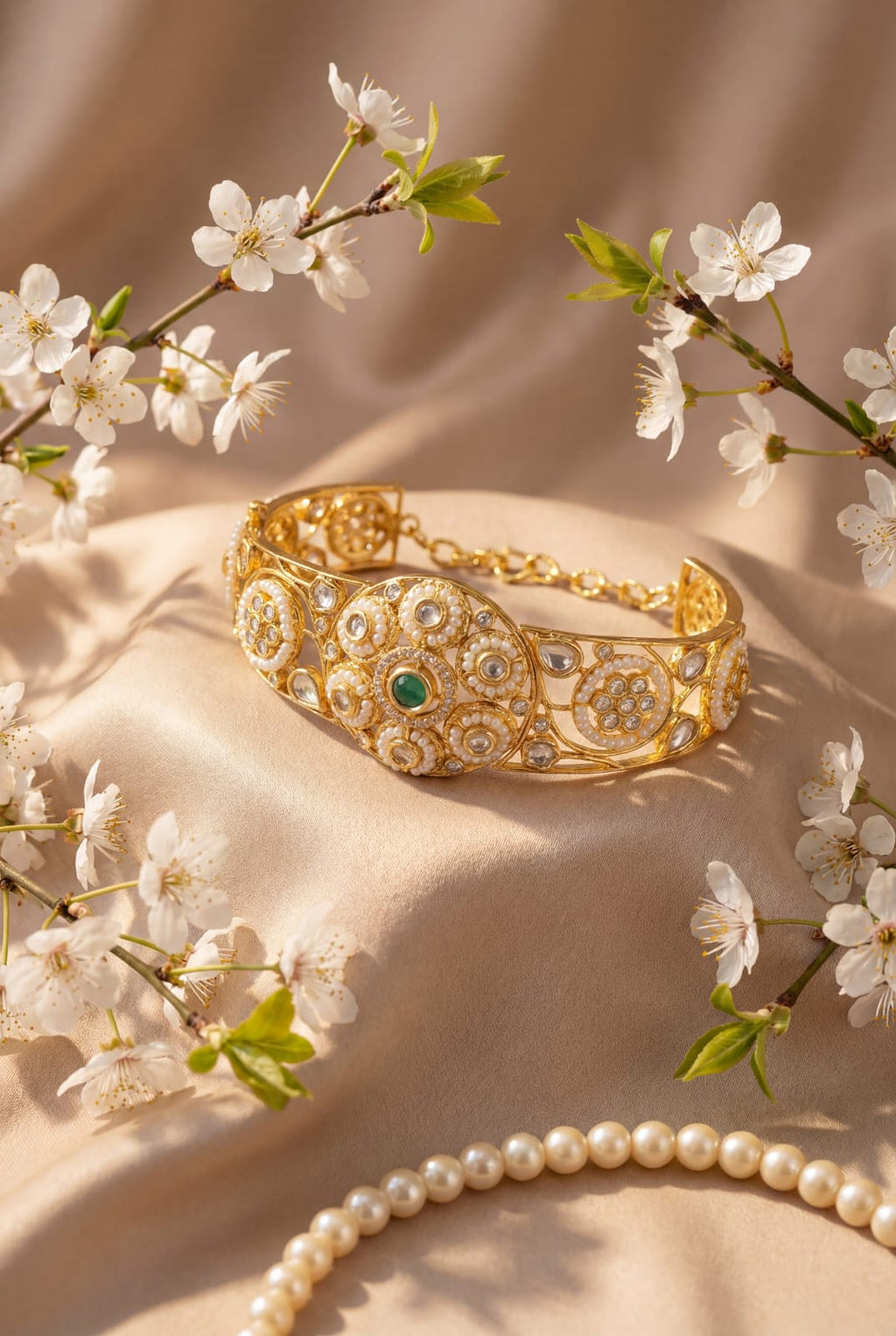 Floral Heirloom Kundan Bracelet