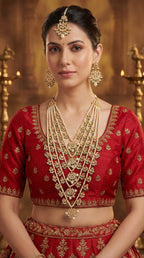 Royal 5 Layer Pearl Kundan Mala