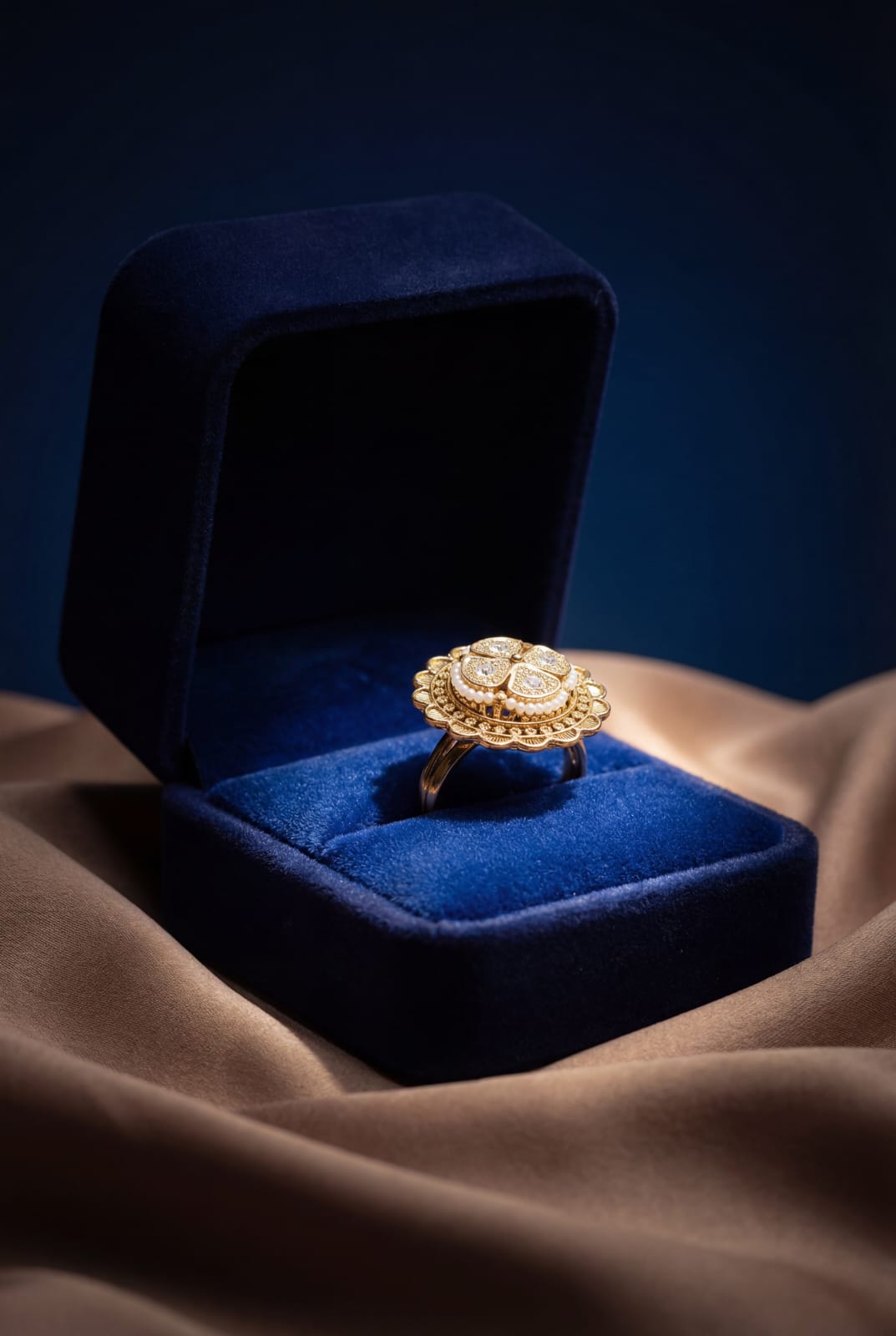 Heritage Gold-Plated American Diamond Finger Rings