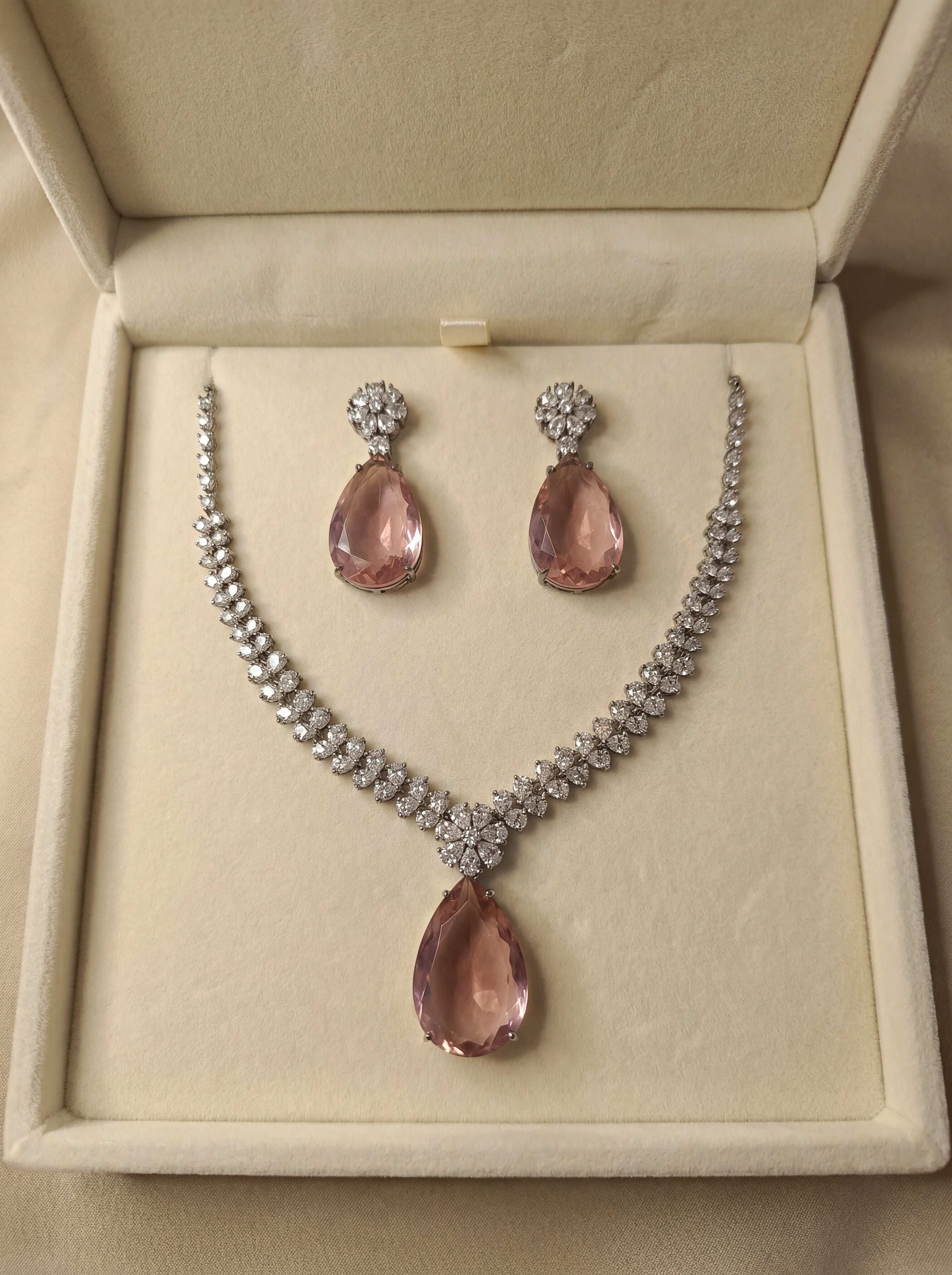 Blush Royale Diamond Necklace Set