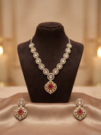 Ruby Aura Paanchi Kundan Necklace Set