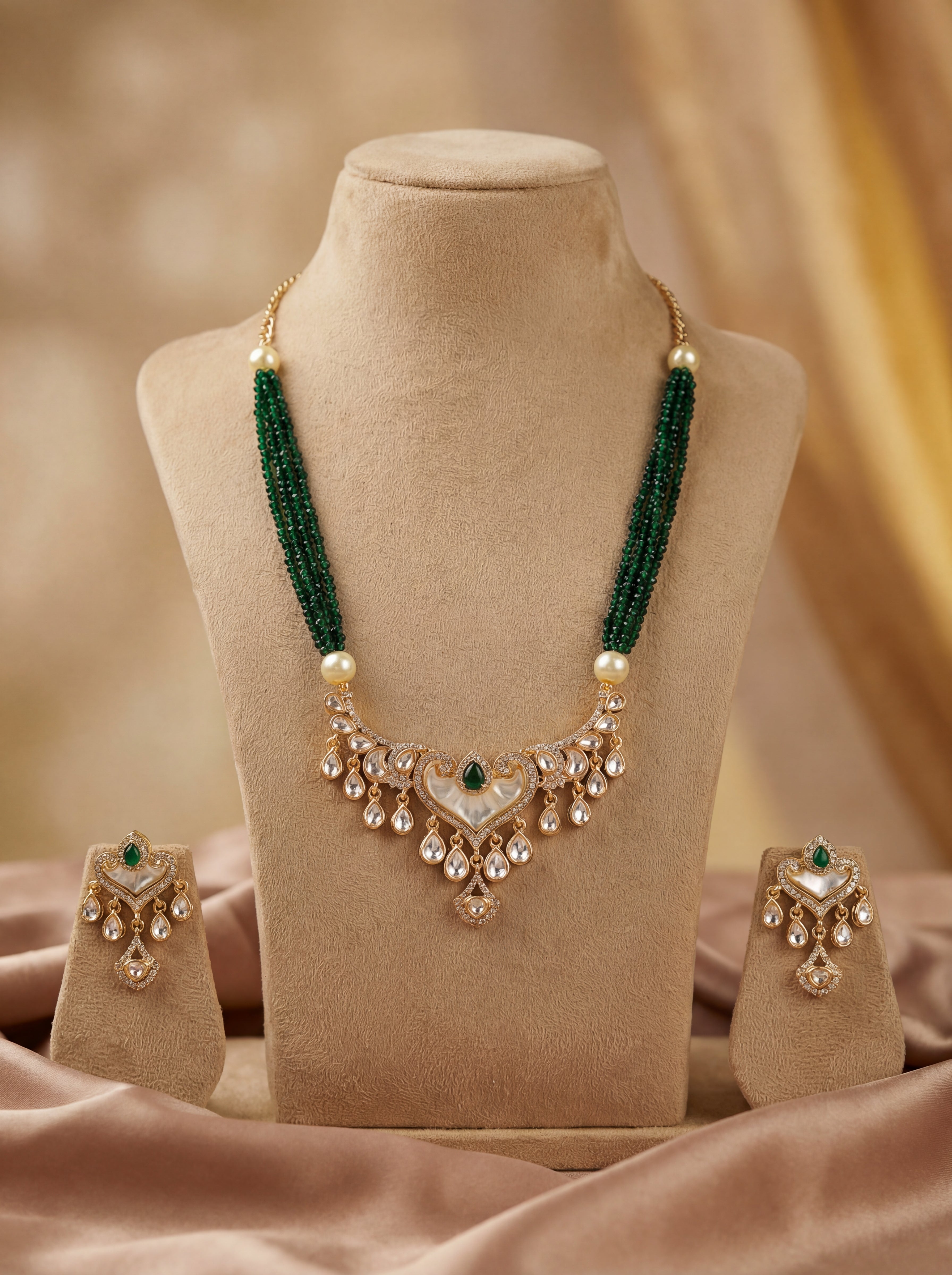 Royal Onyx Pearl Elegance Necklace Set
