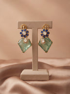 Pastel Bloom Kundan Doublet Stone Earrings