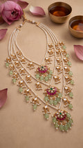 Pachi Kundan Pearl Layered Necklace