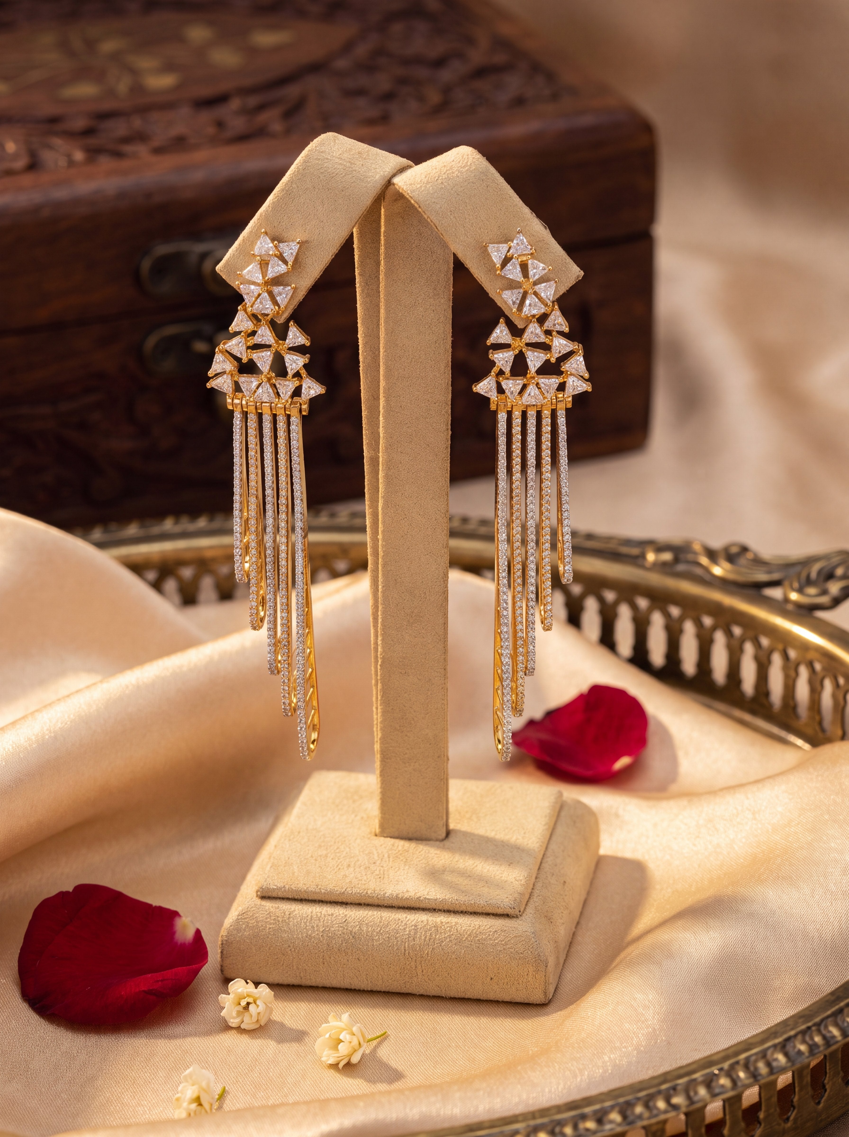 Luxe American Diamond Statement Danglers