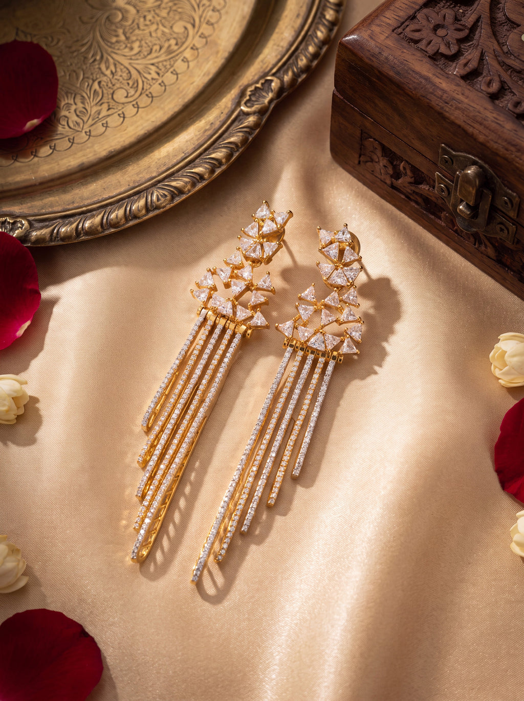 Luxe American Diamond Statement Danglers
