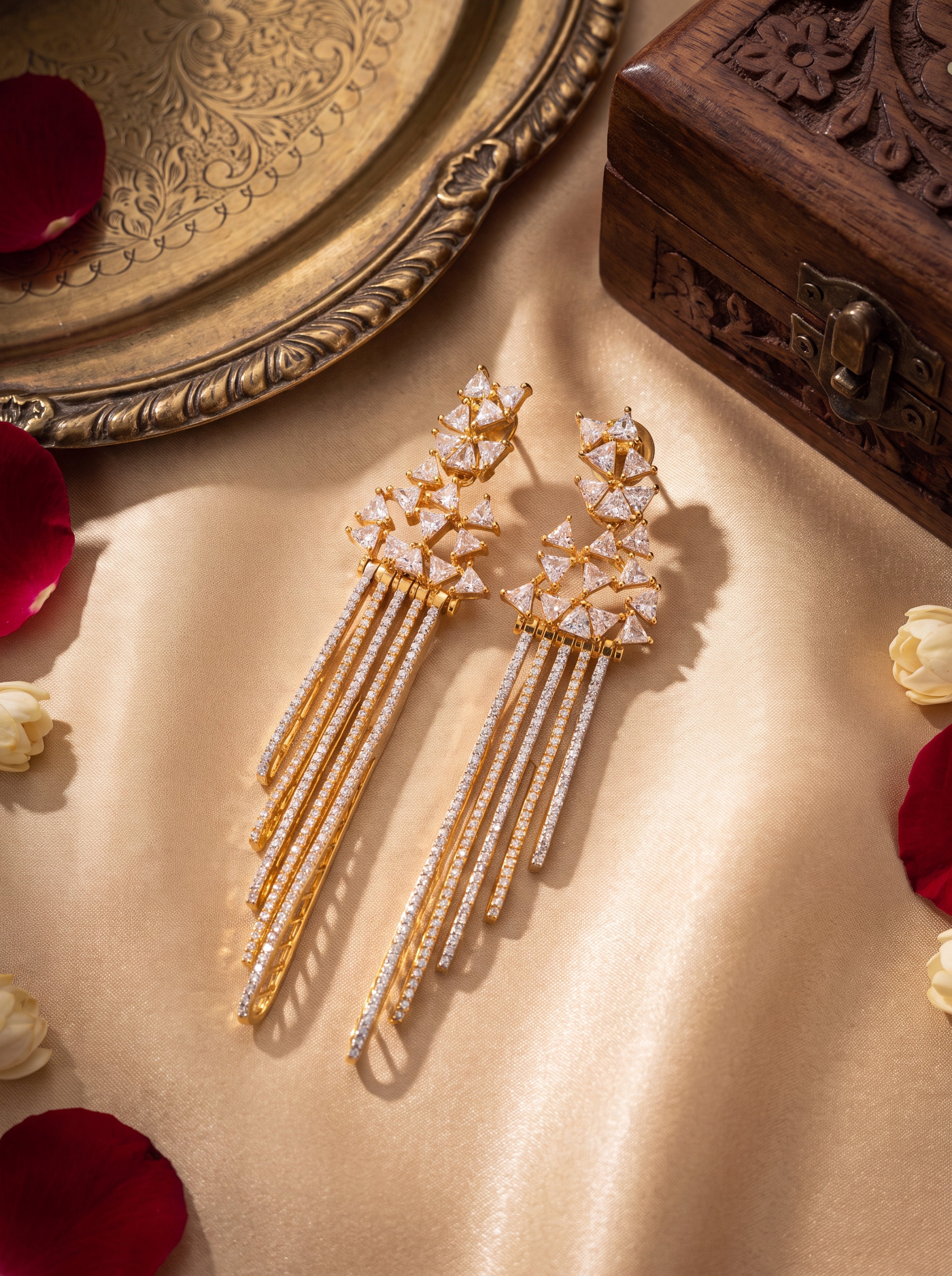 Luxe American Diamond Statement Danglers