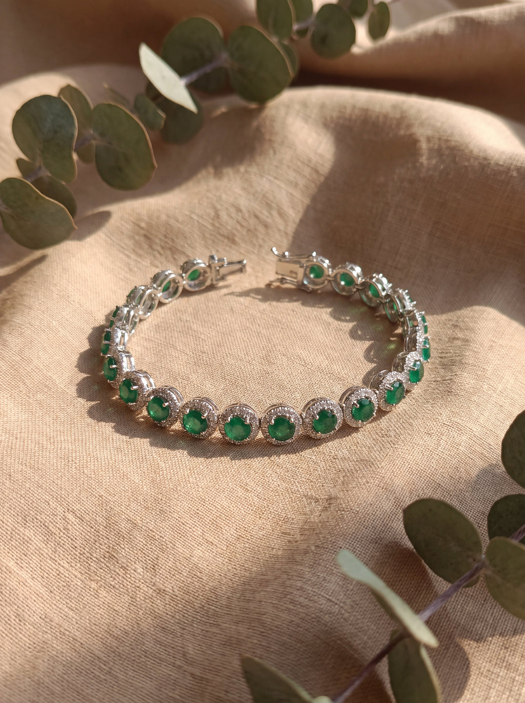 Imported Emerald Tennis Bracelet